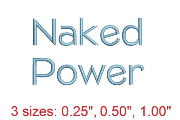 Download Naked Power LT Embroidery Font - Premium Resources