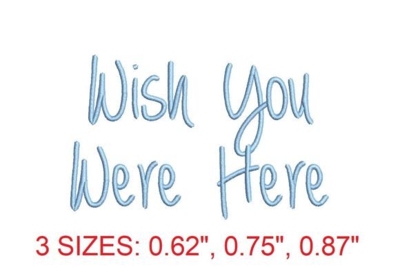 Download Wish You Were Here Embroidery Font - Premium Bundle