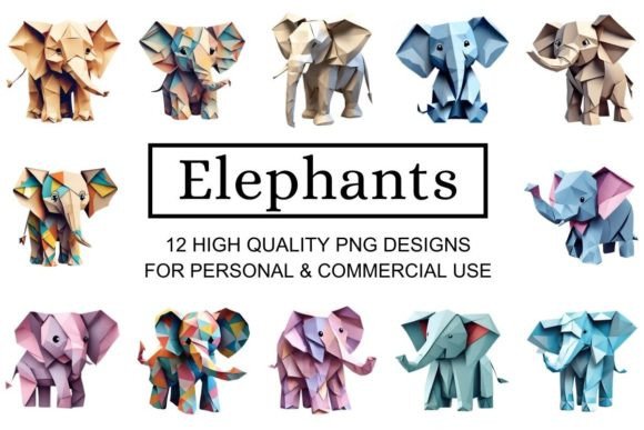 Download Elegant Origami Elephant Clipart - Origami Collection